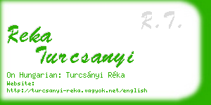 reka turcsanyi business card
